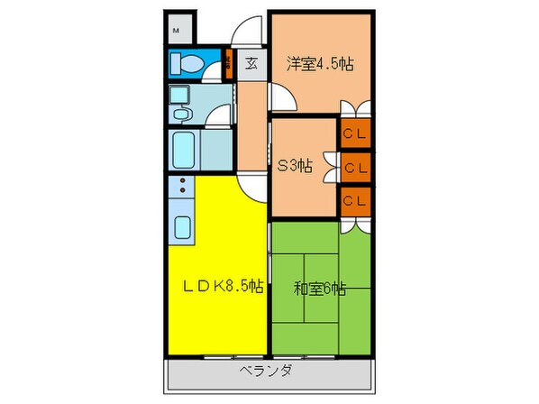 ハイツ竹田の物件間取画像